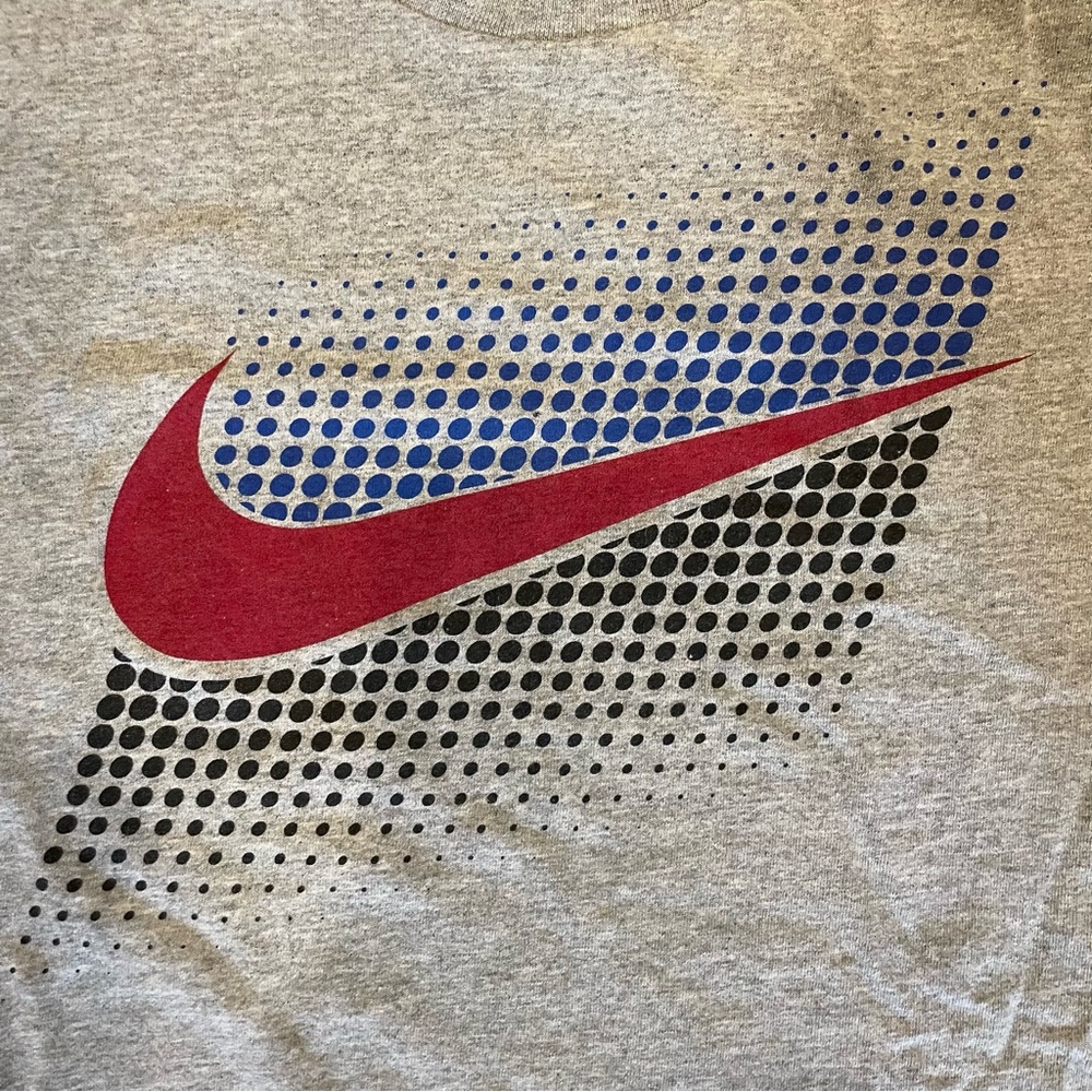 Vintage Nike Grey Short Sleeve Tee With Red Swoosh L - Picture 2 of 5
